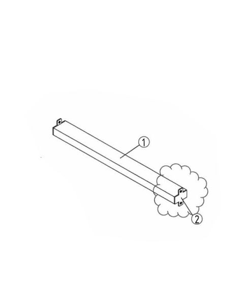 Tengistykki f/ panilstanda, 60 sm eining, hvítt. 59,4 sm.