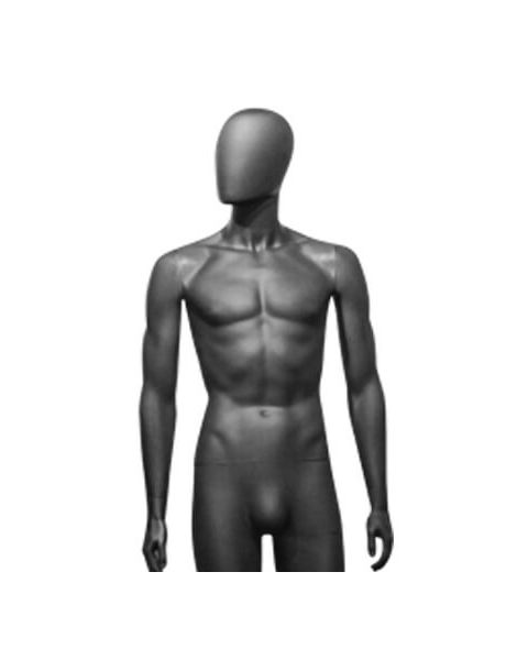 Herragína með beinum örmum, höfuð án andlitsdrátta, hæð 186 cm.