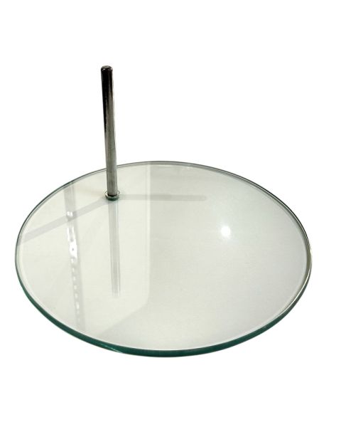 Fótplata með stöng fyrir barnagínu, gler. Ø30.