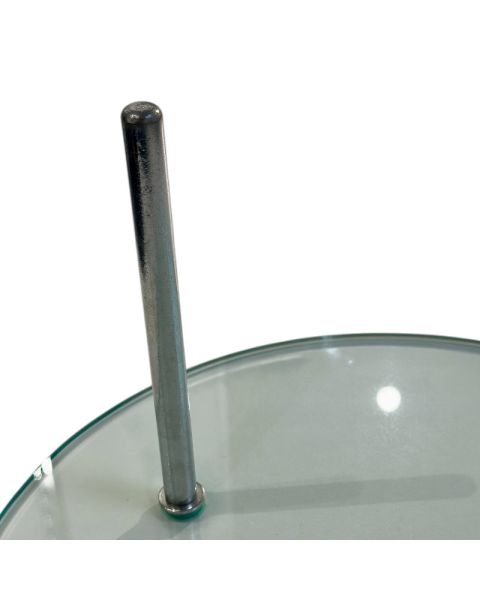 Fótplata með stöng fyrir barnagínu, gler. Ø30.