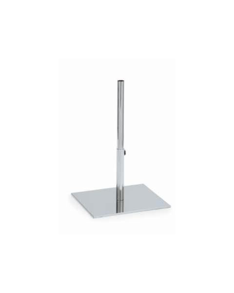 Undirstaða fyrir búkgínu, hækkanleg, lág, króm, ferköntuð fótplata, H20-55 cm, Elite búkar (sería 5200)