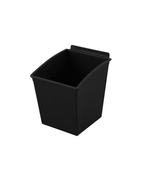 Plastkassi 14 x 17 x H:19,1 sm. Svart plast - fyrir raufapanil