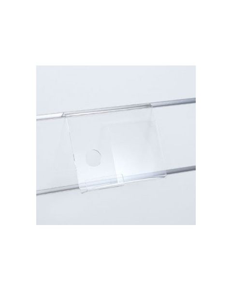 Farsímahaldari með upplýsingaspjaldi. 17,5 x H15 sm. Akrýll f/ raufapanil