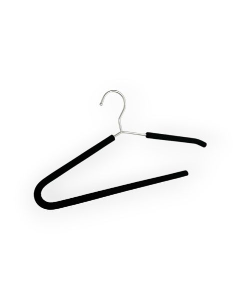 Vírherðatré, með svörtu frauðgúmmí, króm, 41 sm. Pakki með 50 stk