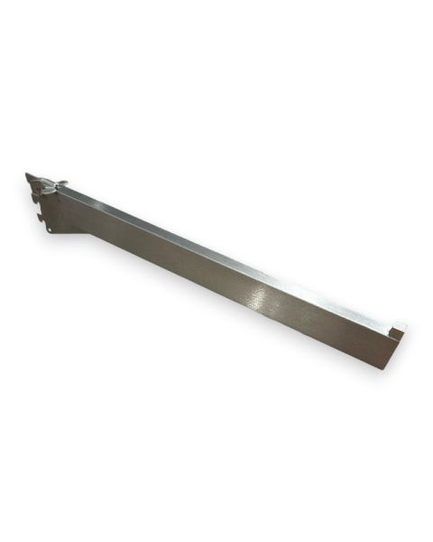 Beinn armur fyrir veggstoð. Burstað satín króm. B-MT