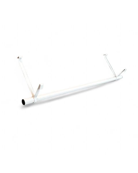 Fataslá, Tubo, með 2 festingum, hvít, 122 cm