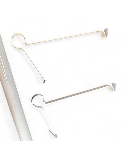 Fataslá, Tubo, með 2 festingum, hvít, 91 cm