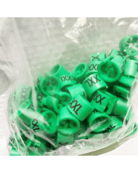 Stærðarkubbar - Grænir - 100 eins pr. poka. Veldu stærð