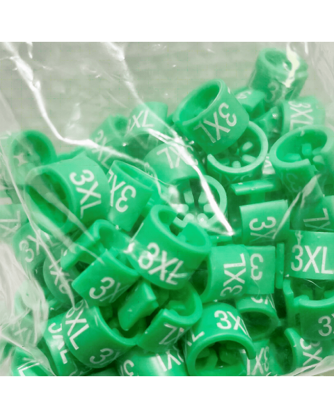 Stærðarkubbar - Grænir - 100 eins pr. poka. Veldu stærð