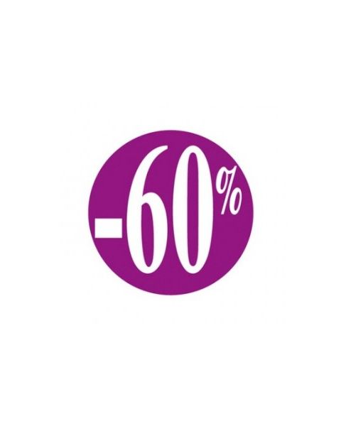 Límmiðar með prósentu, 500 stk. í mismunandi litum