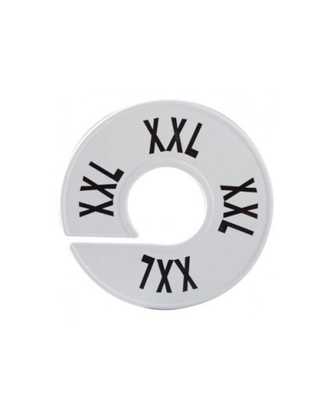 Stærðarmerkingar, kringlóttar, hvítar, str. Veljið stærð