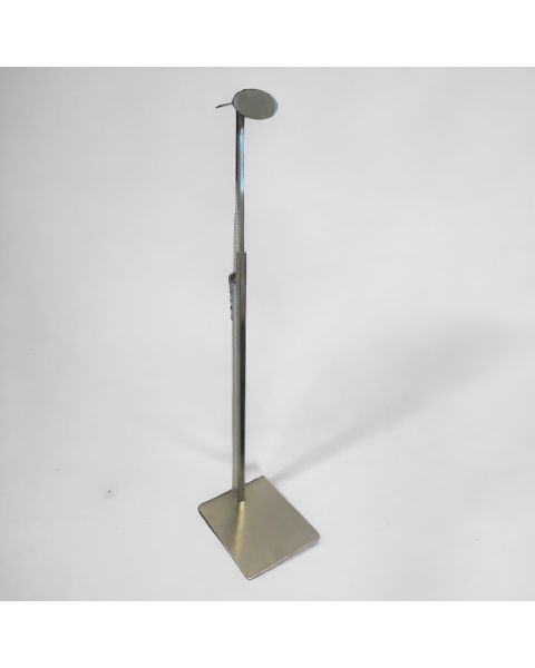 Töskustandur - hæðarstillanlegur. Burstað satín. M/ plötu