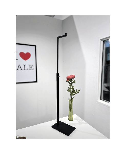 L-standur fyrir borð H67 - svartur