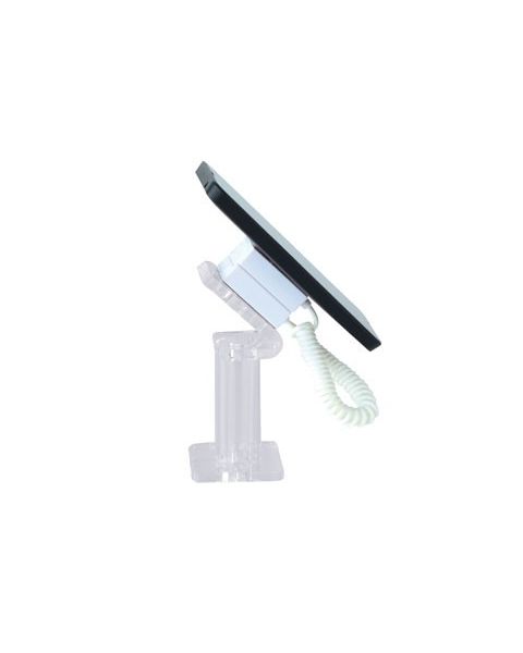 Þjófavörn - til dæmis fyrir símtæki. Glært akrýl. 5 x 5 x H 12,5 cm.