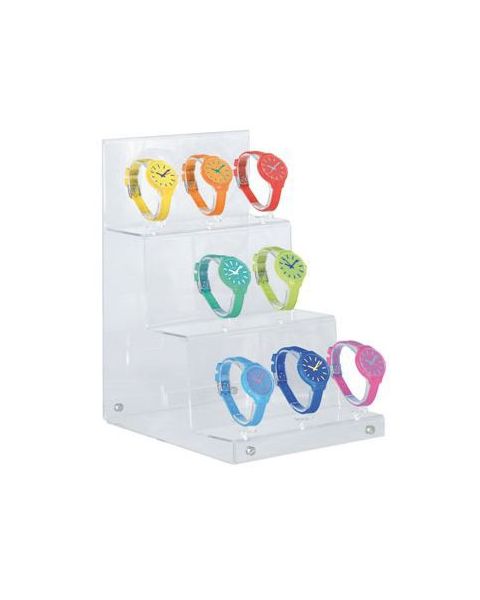 Úrastandur til að sýna 8 úr. Akrýl. 26.5 x 20 x H33 cm.