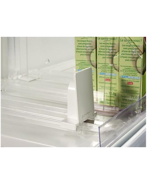 Flæðistýring - Framþrýstirarmur með gormi. L28,5-48,5 cm. 6 kg þrýstingur. Hvítt plast