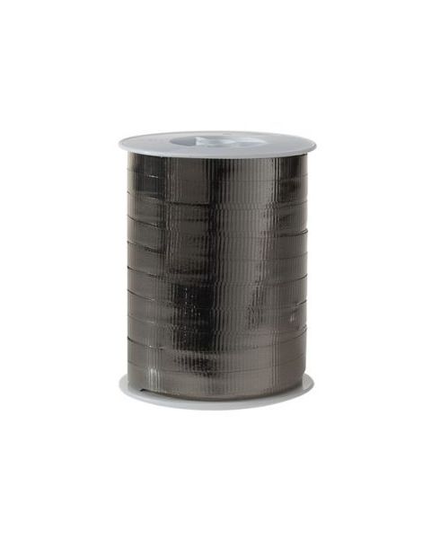 Gjafaborðar - málmáferð, rifflaðir, reyklitaðir, 10 mm, rúlla með 250 m