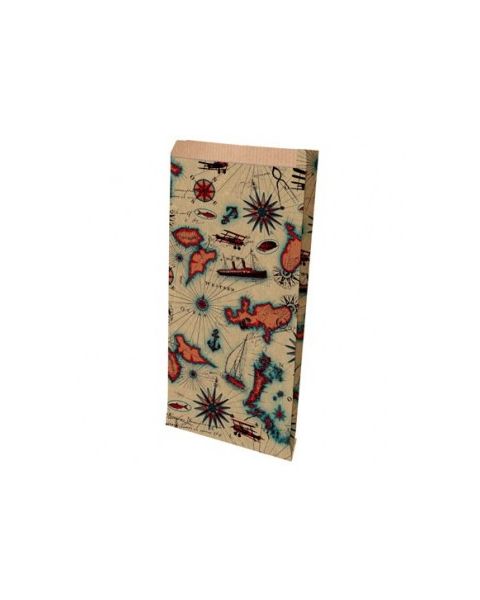 Gjafapoki með sjávarmynstri 31x8x49 cm