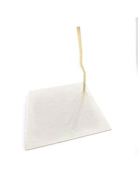 Fótplata með kálfastöng 12,2 mm. fyrir gínu, málmur. Hvít. 32 x 32 sm.