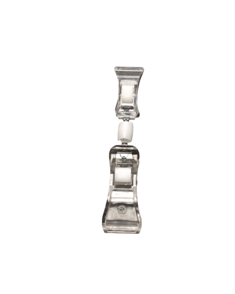 Skiltahaldari, Clear Grip - lítil klemma, H 11 cm.