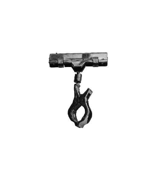 Skiltahaldari, Clear Grip, með breiðri klemmu, svart akrýl, H10 cm