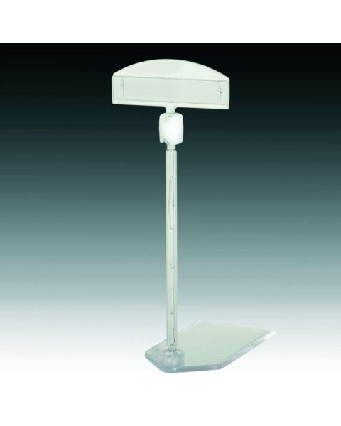 Clear-Grip skiltahaldari á standi. Hár - breið klemma.