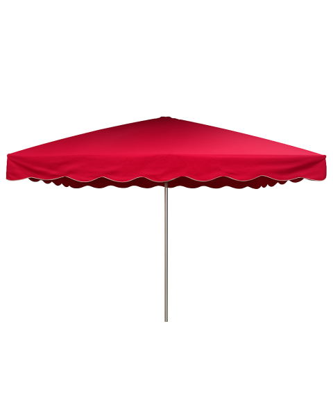 Sólhlíf fyrir markað. Rauð. 3,5x2,4 metrar. H 240 cm.