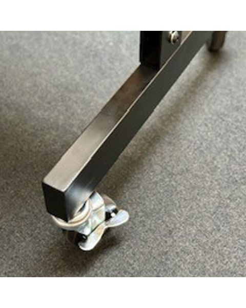 Gólfspegill - Tvöfaldur á hjólum - Svartur.