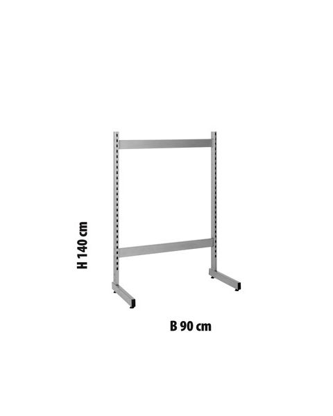 L-sölustandur - H 147,5 x B 97 sm - Framework