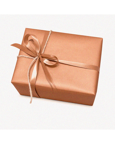 Gjafapappír, B 40 sm. - koparlitaður kraftpappír. 100 mtr.