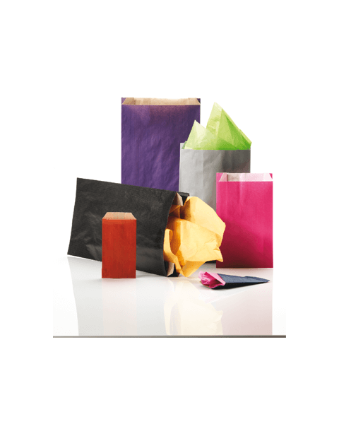 Gjafapokar  - 12 x 4,5 x 20 cm. - 250 stk. - Kraftpappír - Veldu lit