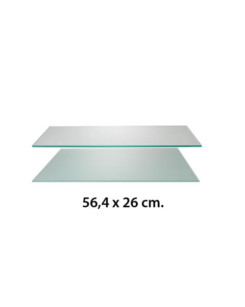 Glerhilla 56,4 x 26,0 cm (án fataslár)