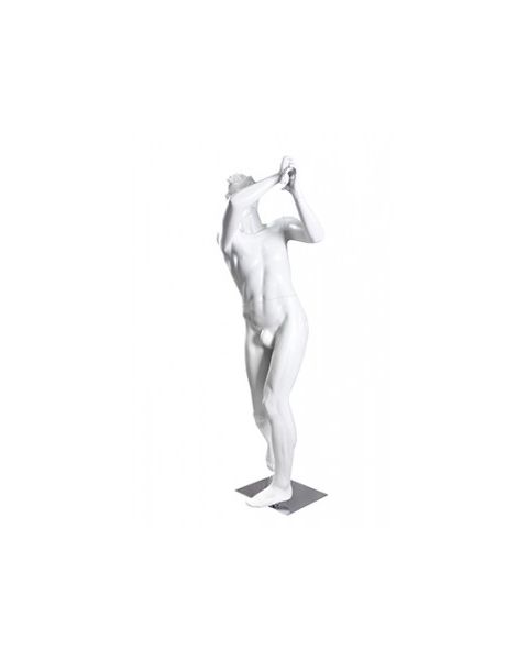 Sport, herragína, golf - hvít - kylfingur