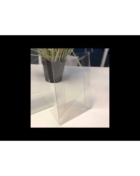 Hallandi skiltahaldari, A6. PET plast. - 5 stk.