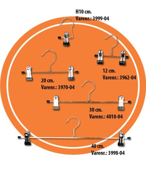 Stígvélaklemma úr málmi, tvöföld. 12 cm, 50 stk.