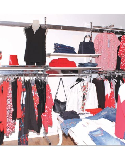 L-sölustandur - Framework - H 217,5 x B 97 sm