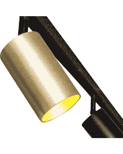 Ljóskastari pro, rör, 1F, Ø6, H13,5 cm, Messing, LED-ljósgjafi, PAR 16, 5 W, GU10 fatning, 360 Lumen, 3000K