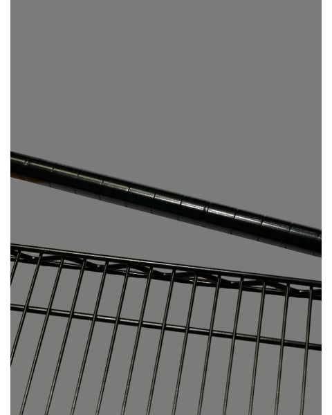 Hillueining - TUBO (B 91 x D 36 x H 220 cm.) - Svört, létt gljáandi