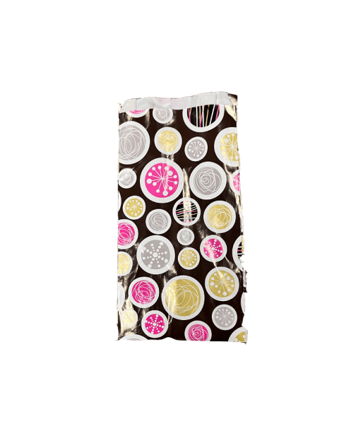 Gjafapoki, húðaður m/ hvítu - hringir