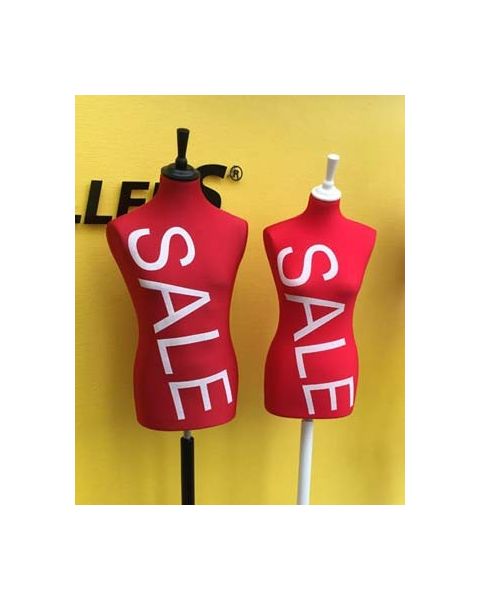 Áklæði, hlíf - SALE - fyrir Treviso herra gínu, langur búkur, rauður. Nylon