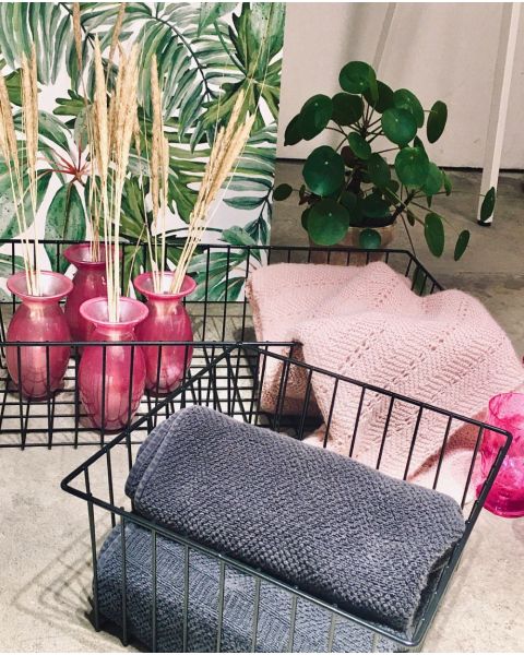 Vírkarfa, svört 30 x 30 x H15