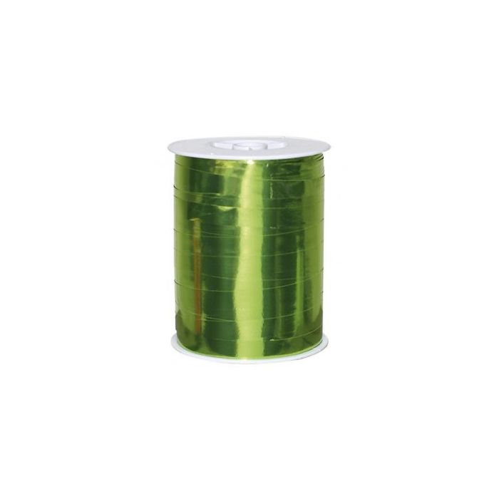 Gavebånd, metal limegrøn, 10 mm, rulle med 250 m