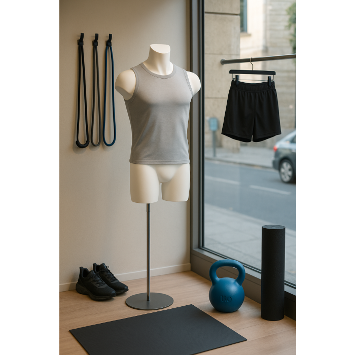 Herrabúkur - Performance - XL, hvítur, málmstandur, króm