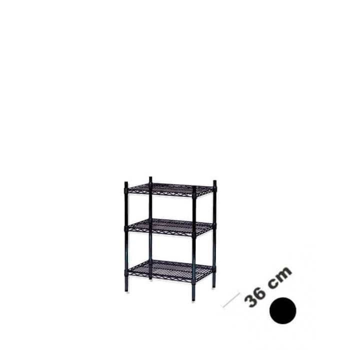 Reol - Sort (B 61 x D 36 x H 90 cm.)