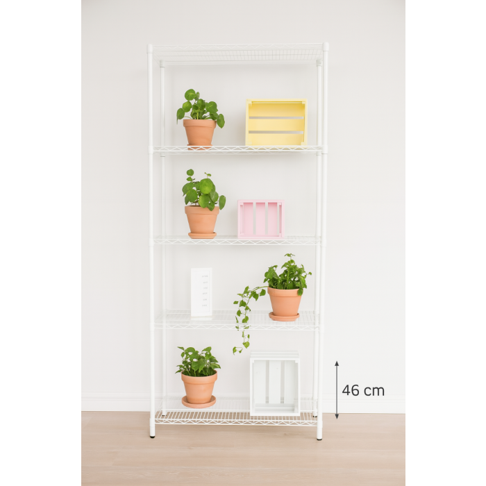 Hillueining - TUBO - (B 91 x D 46 x H 220 cm.) - Hvítt glans