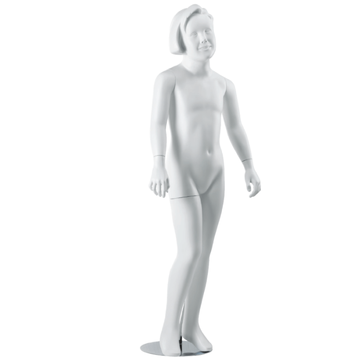 Pige børnemannequin 9-10 år. Skulptureret hår