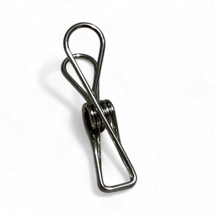 Málmklemmur, stál, H 5,7 cm. Pakki með 10 stk. Verð sýnt fyrir 1 stk.