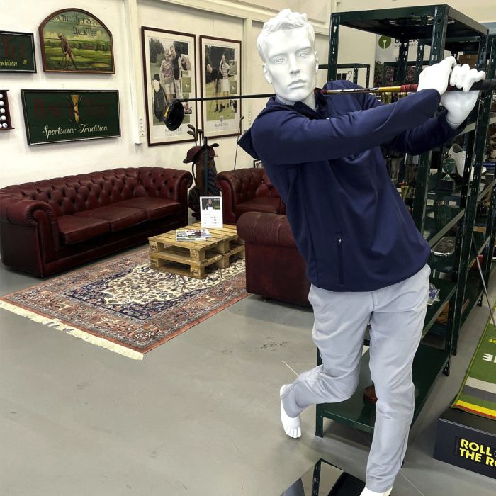 Sport, herragína, golf - hvít - kylfingur