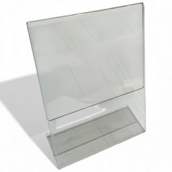 Skilteholder, A6 høj, skrå, akryl