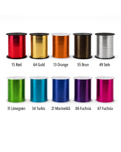 Gjafaborði glansandi málm áferð - 10 mm  x 250 mtr.